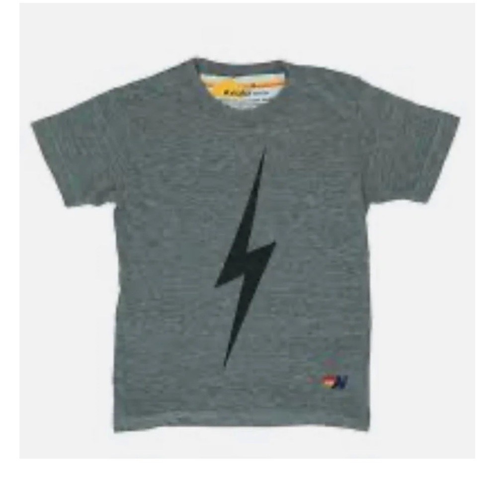 Aviator nations kids grey lightning bolt